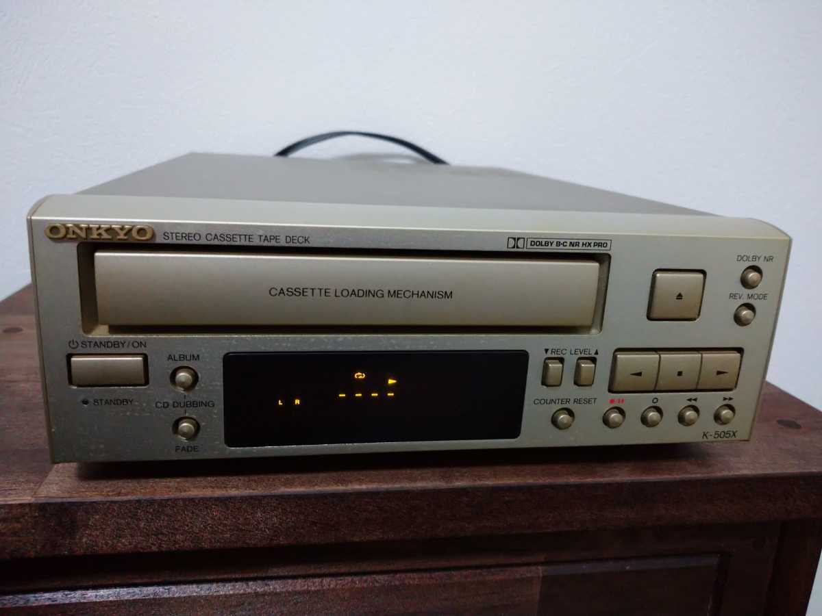ONKYO K-505X カセットテープデッキ ステレオ 通電確認済 オンキョー
