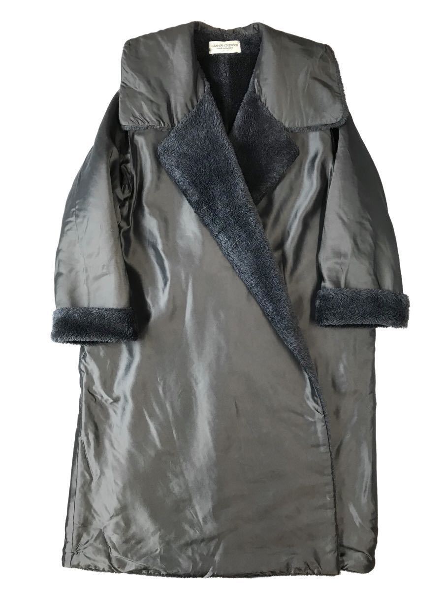 ふるさと割】 robe (D) de グレー系 ロングコート キュプラ 裏ボア