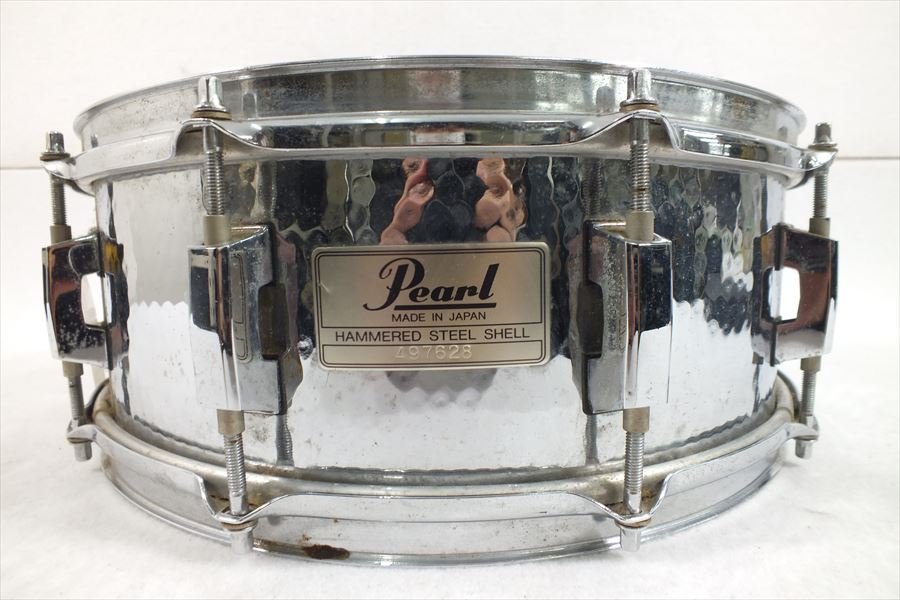 大人気商品 ☆特価品☆パール スネアドラム HAMMERED STEEL SHELL