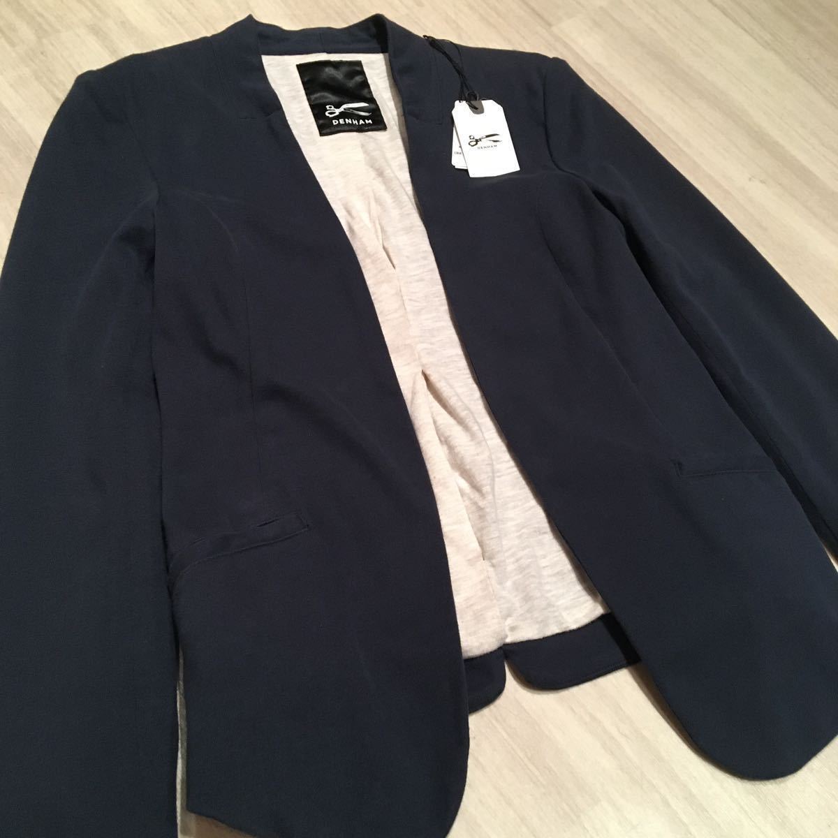 DENHAM women's テーラードジャケット ノーカラー デンハム SIZE M_画像2