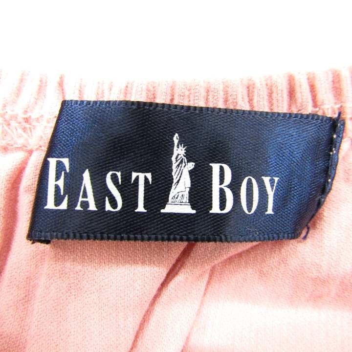 イーストボーイ ヘンリーネック 長袖カットソー コーデュロイ 裾レース 女の子用 90サイズ ピンク ベビー 子供服 EASTBOY_画像3