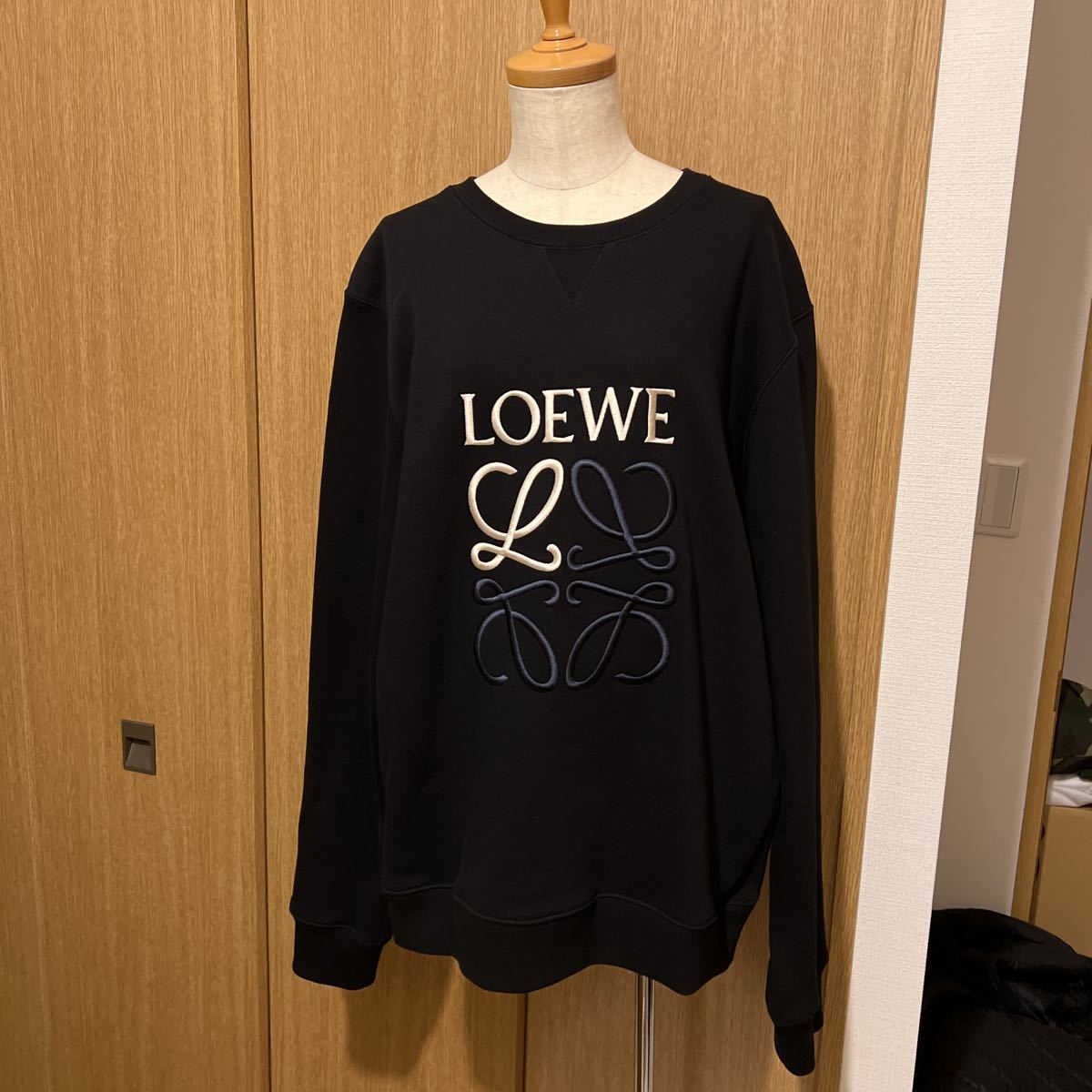 未使用に近い ロエベ トレーナー Lサイズ スエット 黒LOEWE www