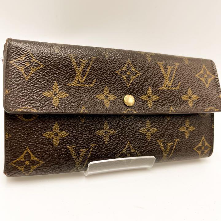 人気 ヴィトン モノグラム ポルトフォイユ サラ 長財布 レザー 茶_画像1