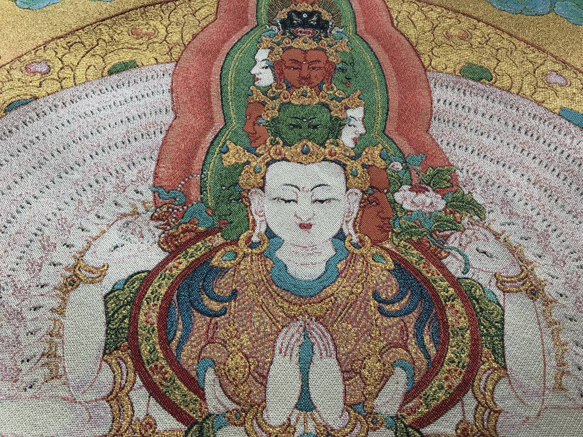 chi bed ... Buddhism fine art [ 10 one surface thousand hand . sound bodhisattva woven thing ] 89cm search ;.... Buddhist image ..F2