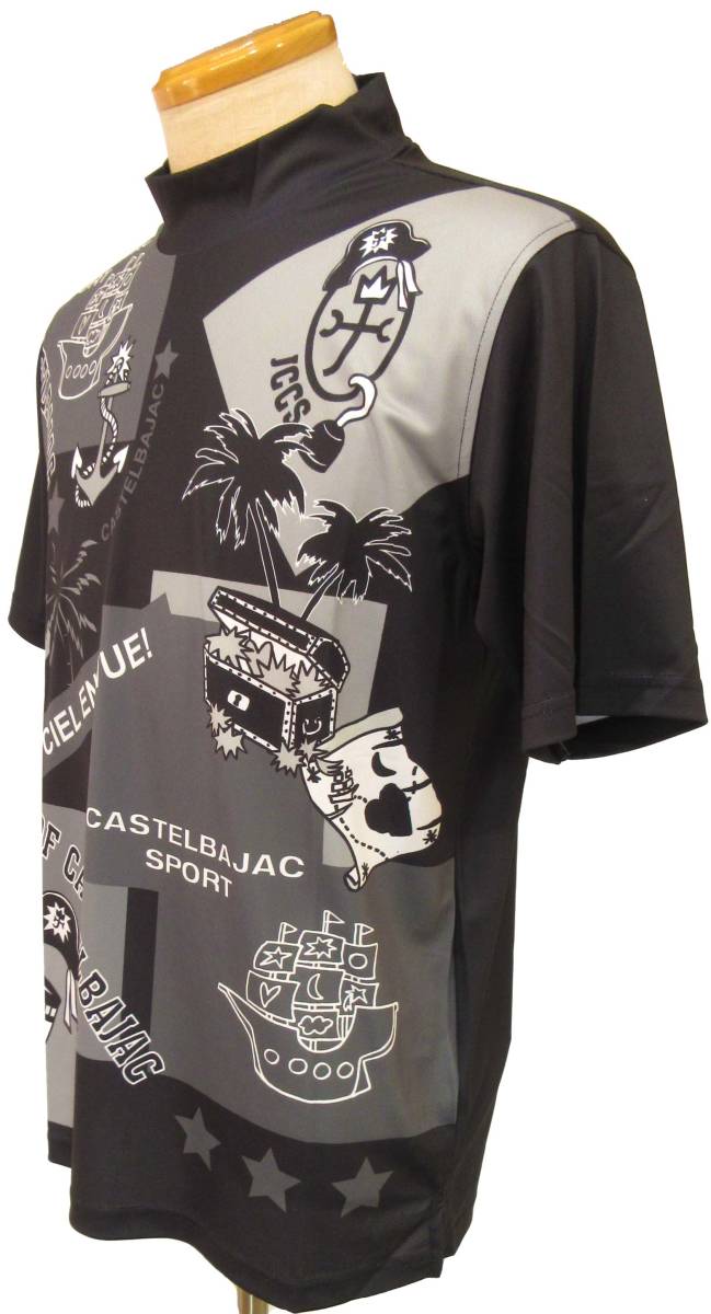 ★CASTELBAJAC★SALE モックネック半袖Ｔシャツ【黒L】春夏モデル 7232272111 カステルバジャック_画像3