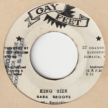 【SKA】King Size / Baba Brooks - Brown Eyes / The Saints [ Gay Feet 70'S (JA) ] ya26_画像1