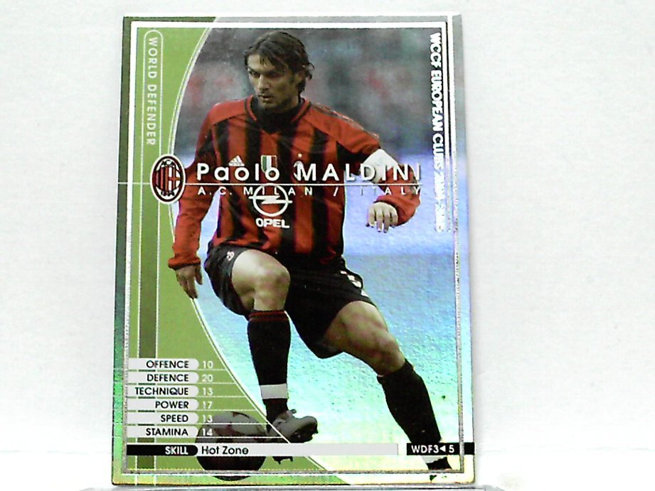 WCCF 2004-2005 WDF パオロ・マルディーニ　Paolo Cesare Maldini 1968 Italy　AC Milan 04-05 World Defender
