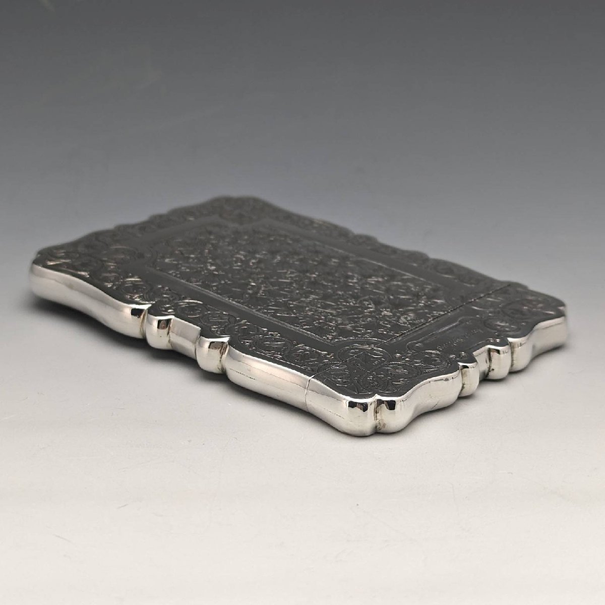 1878年 英国アンティーク 純銀製カードケース 61g Frederick Marson