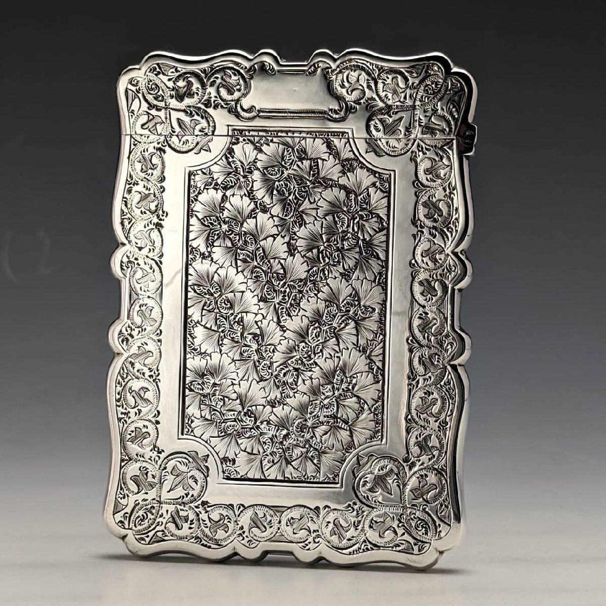 1878年 英国アンティーク 純銀製カードケース 61g Frederick Marson