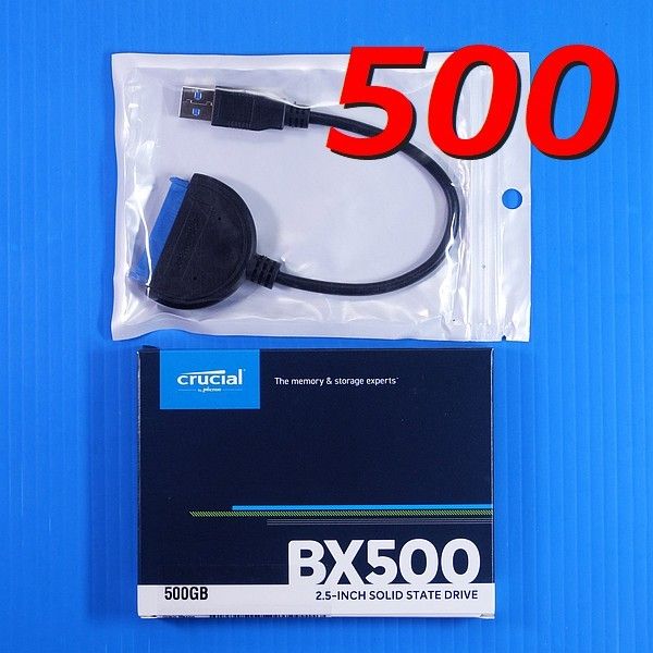 【SSD 500GB】初めてのSSDに Crucial BX500 w/USB