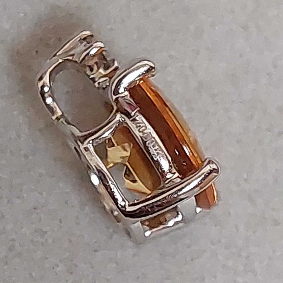 ムーンシュタイナー PT950 シトリン1.40ct/ダイヤモンド0.02ct ムーンシュタイナー PT950 シトリン1.40ct/ダイヤモンド0.02ct