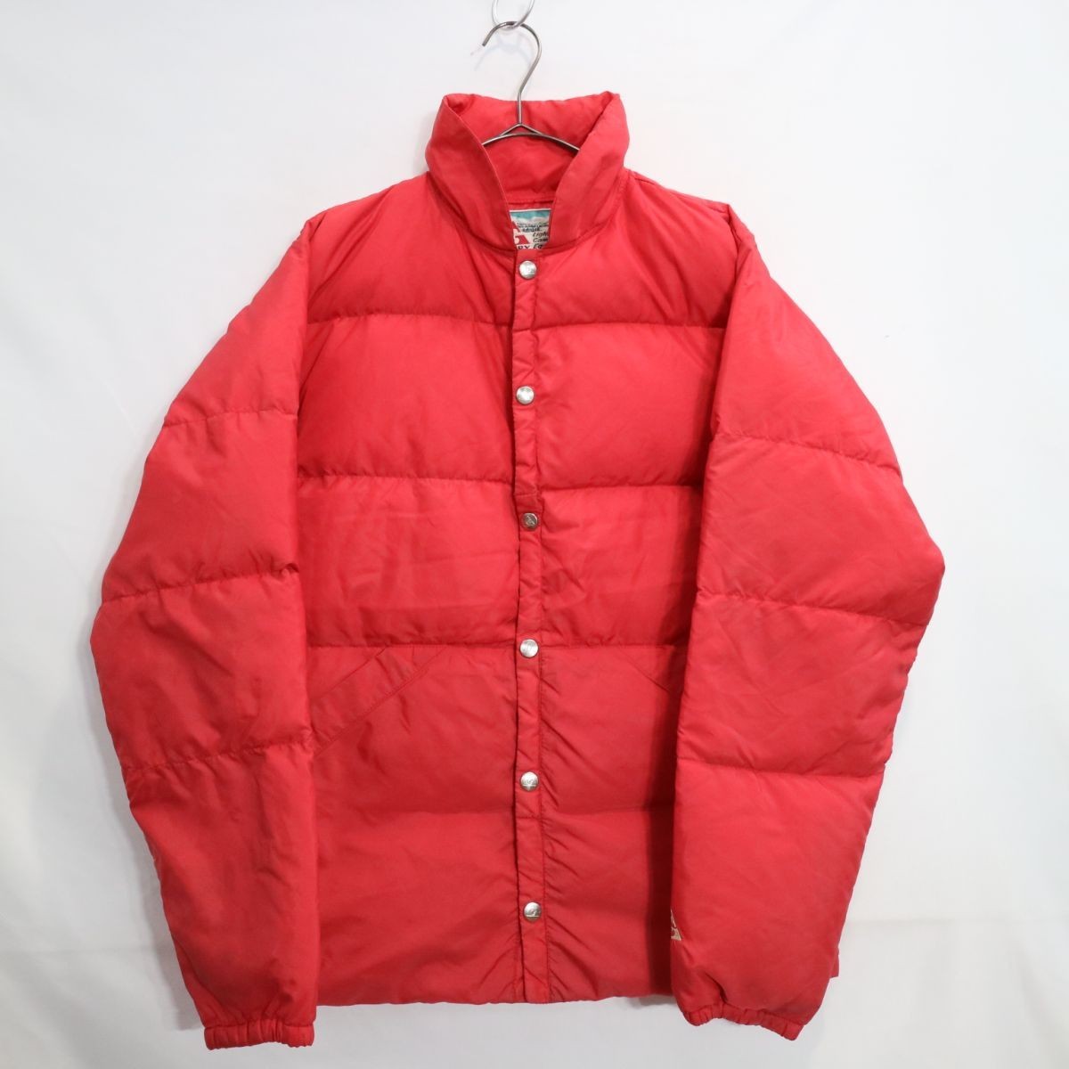 90年代 USA製 GERRY ジェリー ダウンジャケット アウトドア ウィンターウェア アウター 防寒 レッド 赤色 (Lサイズ相当) 中古 古着 L7498_画像1