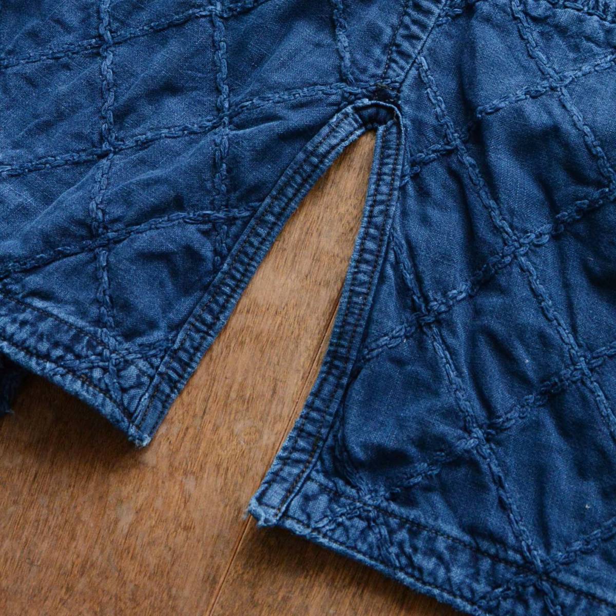 剣道着 手刺し子 藍染 木綿 刺繍 ジャパンヴィンテージ Kendo Jacket Hand Sashiko Fabric Indigo Dyed Japan Vintage_画像8
