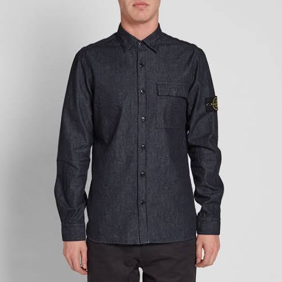 STONE ISLAND ストーンアイランド デニムシャツ ネイビー | www