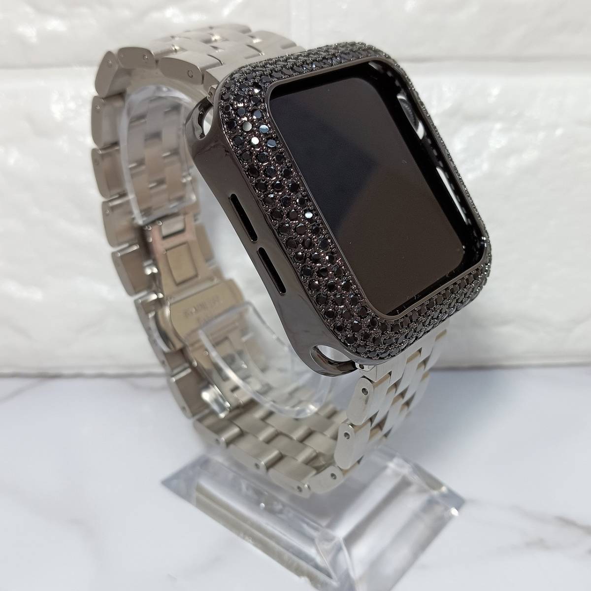 RR☆アップルウォッチキラキラカバーケースApple Watchステンレス