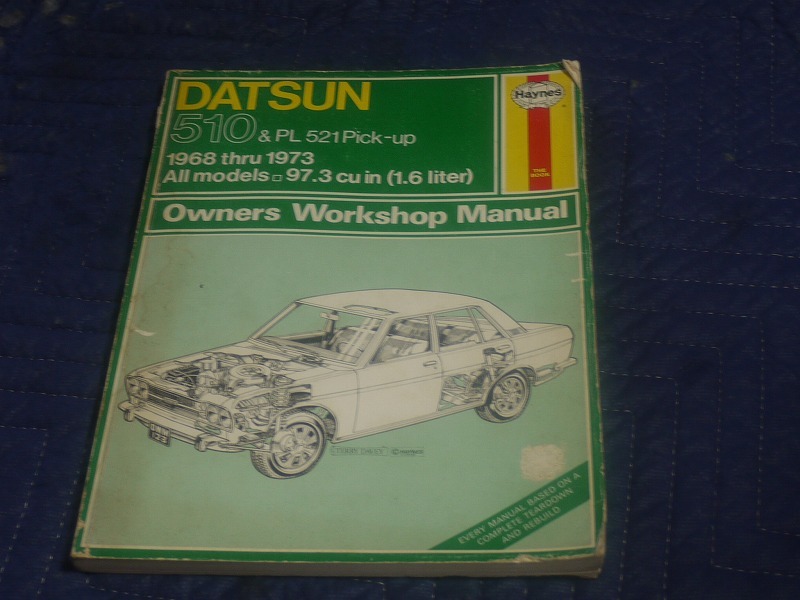 A6735◎整備書 DATSUN 510&PL521.pic-up ヘインズ HAYNES ワークショップ マニュアル 1968～1973 510ブル ダットサン ブルーバードの画像1