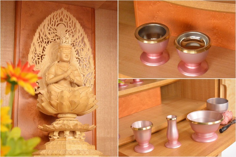  domestic production modern high class family Buddhist altar [ storage chair attaching : village size 15×45] down light standard equipment large family Buddhist altar furniture style family Buddhist altar free shipping 