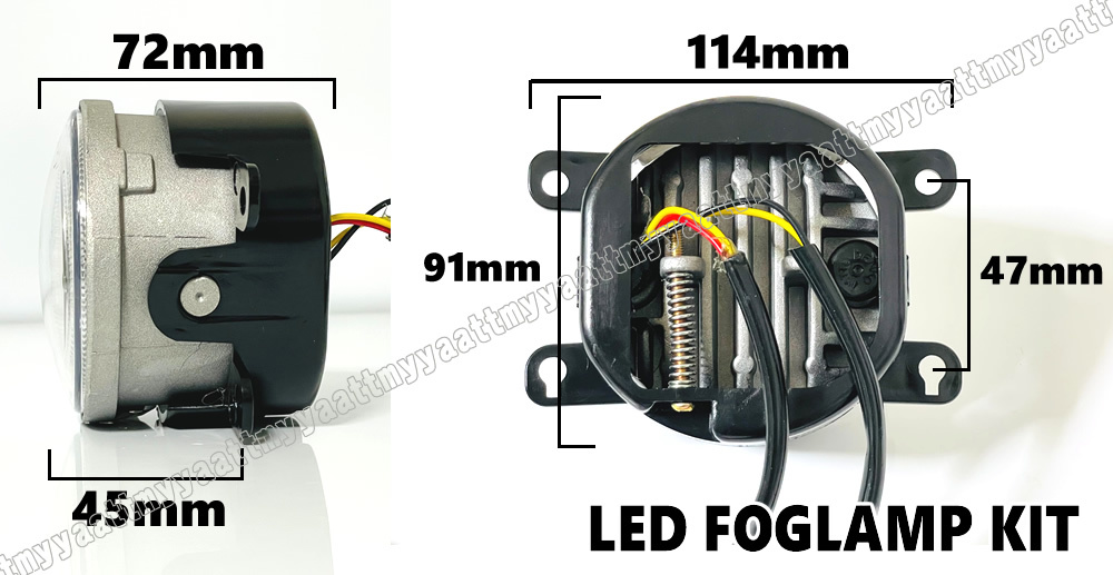 送料込 マツダ 汎用 LED イカリング ２色切り替え フォグランプ オープニングアクション付 フレア クロスオーバー MS31S MS41S MS52S MS92S