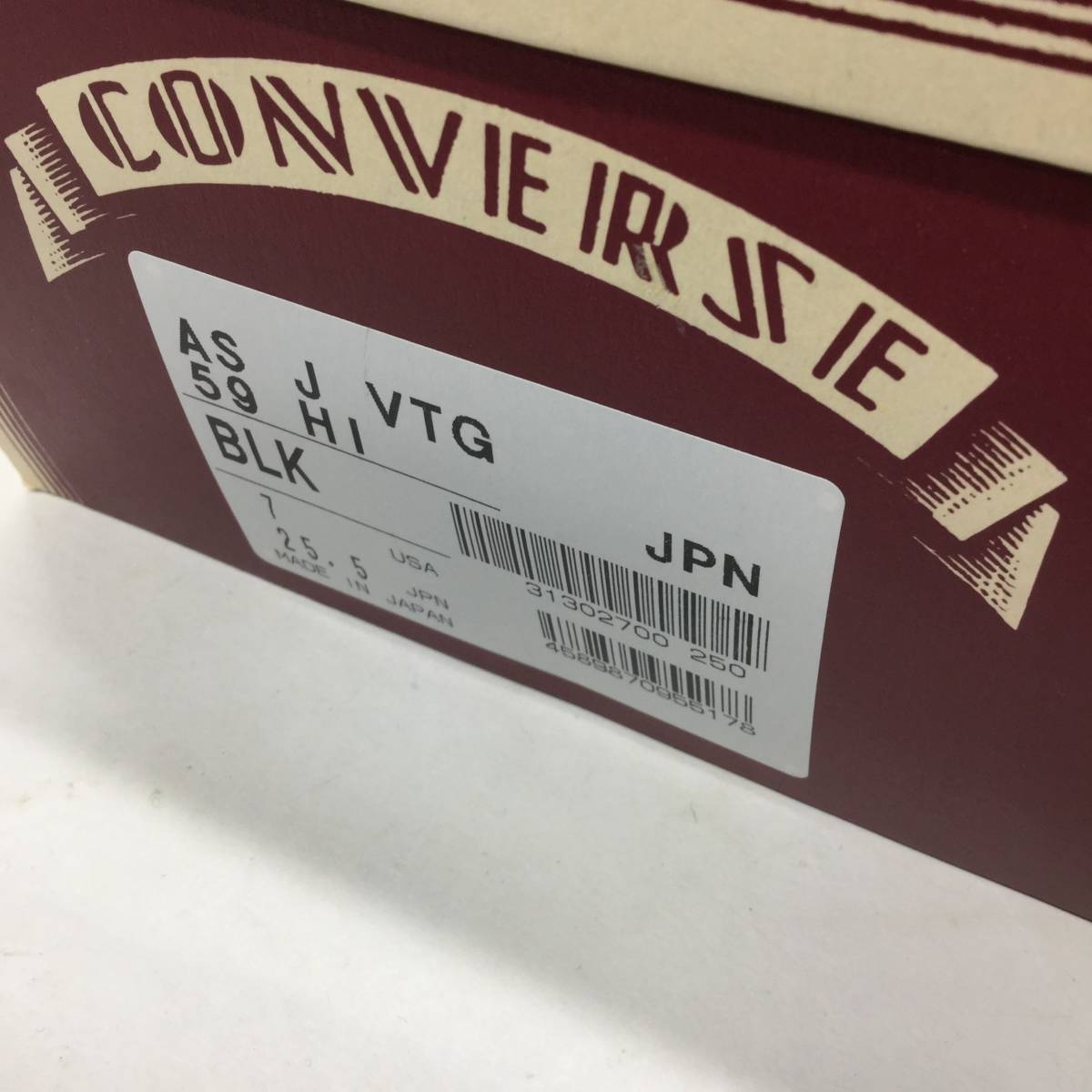 未使用 日本製 コンバース タイムライン オールスター VTG59 ブラック