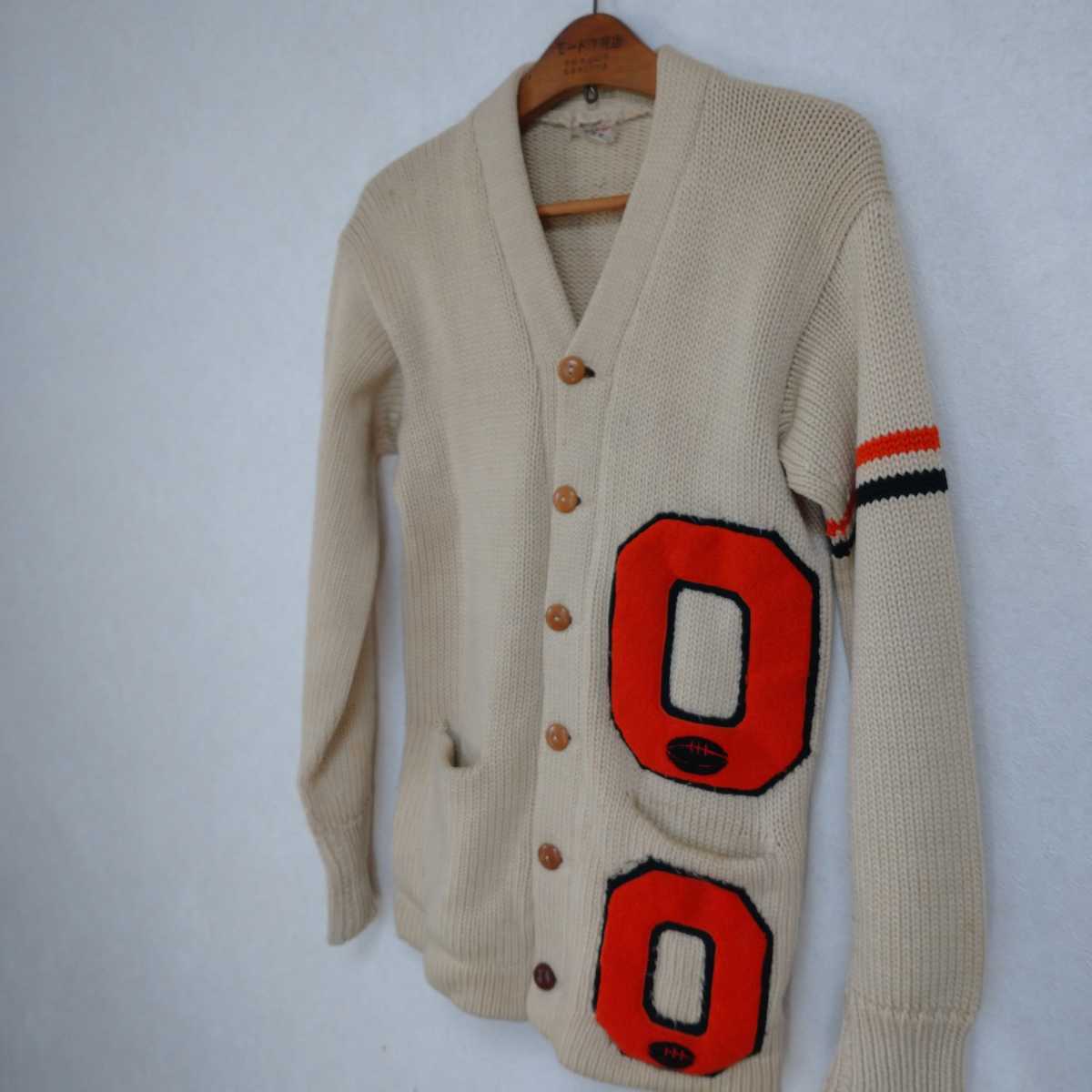 USA made 50s Vintage letter do cardigan M