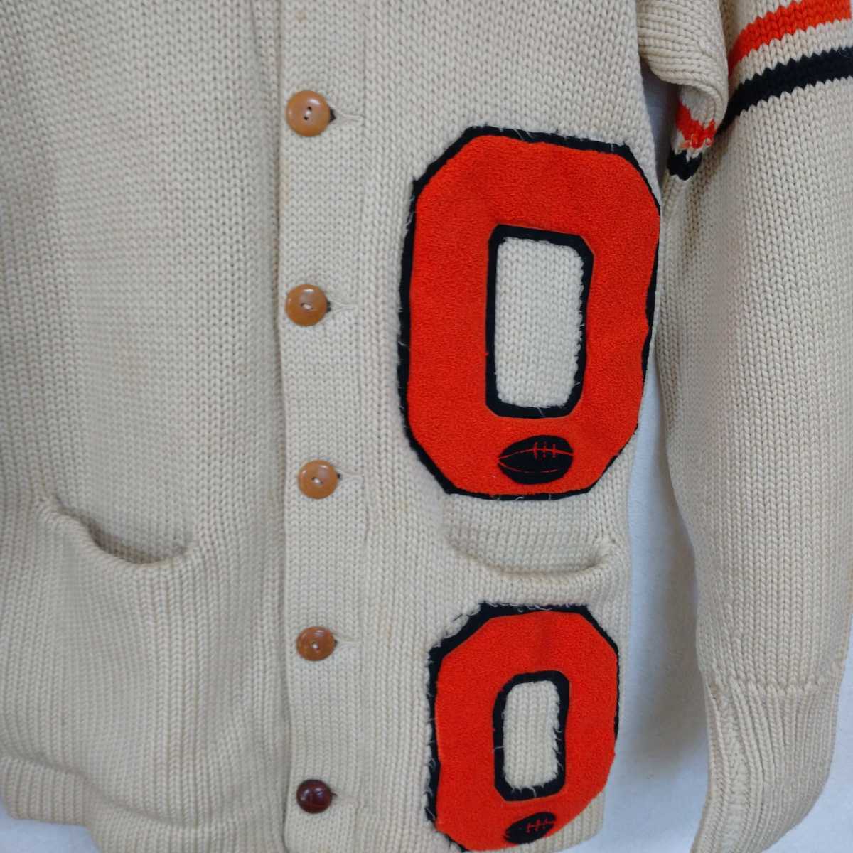 USA made 50s Vintage letter do cardigan M