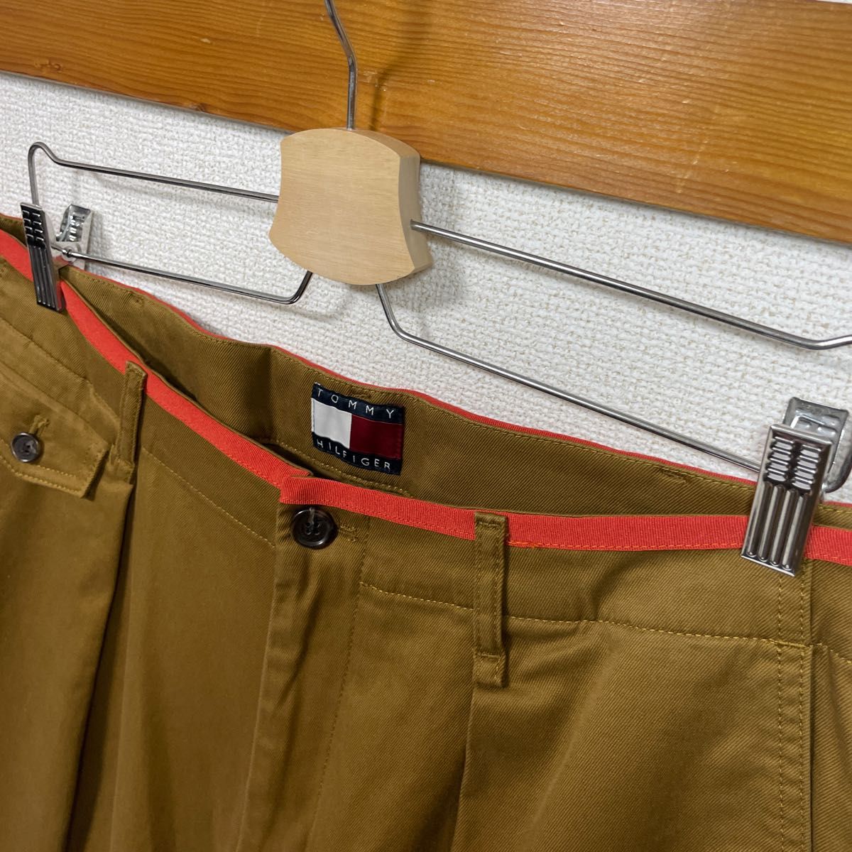 TOMMY HILFIGER トミーヒルフィガー ワイドチノパン バギー 極太 ワイドパンツ タック チノパンツ
