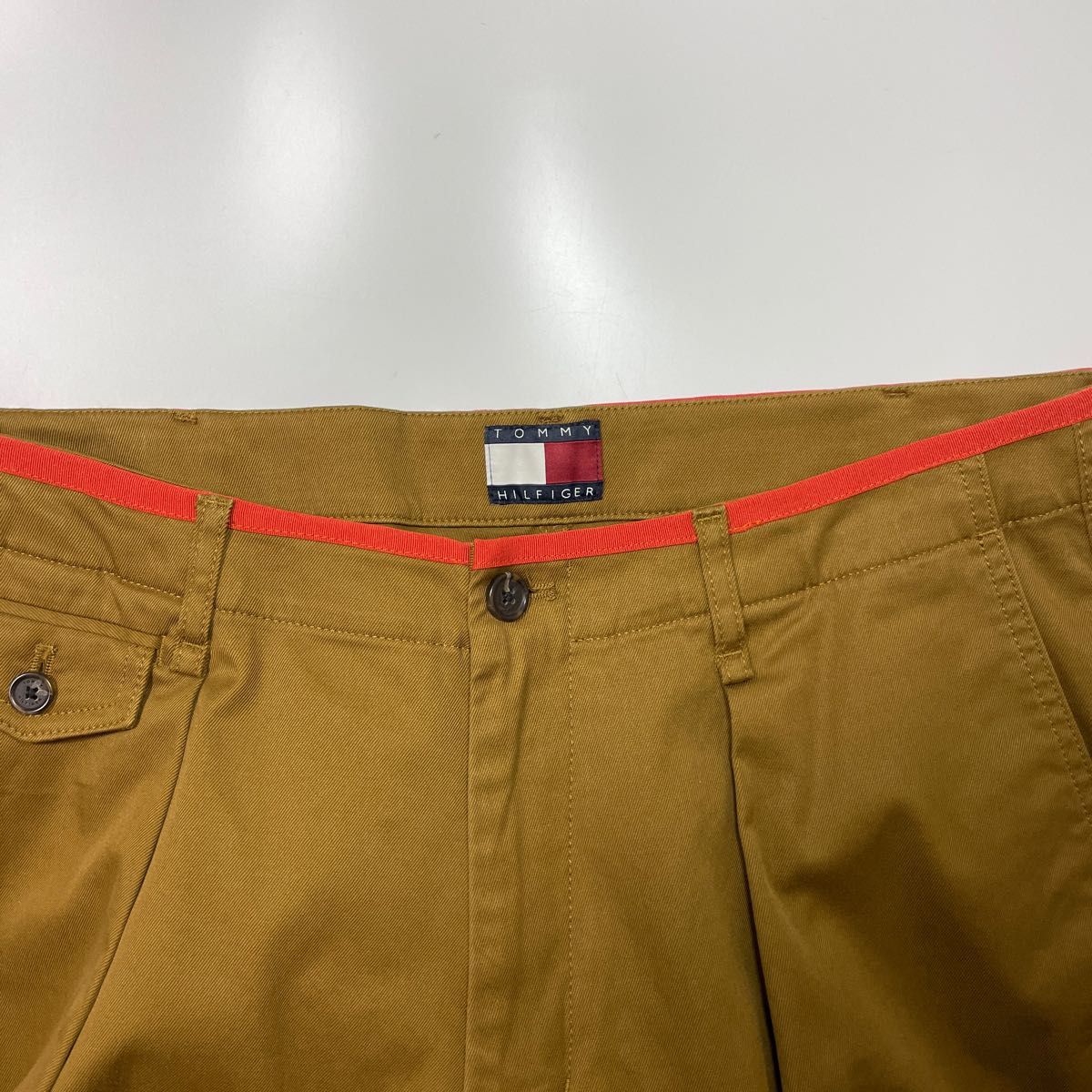 TOMMY HILFIGER トミーヒルフィガー ワイドチノパン バギー 極太 ワイドパンツ タック チノパンツ