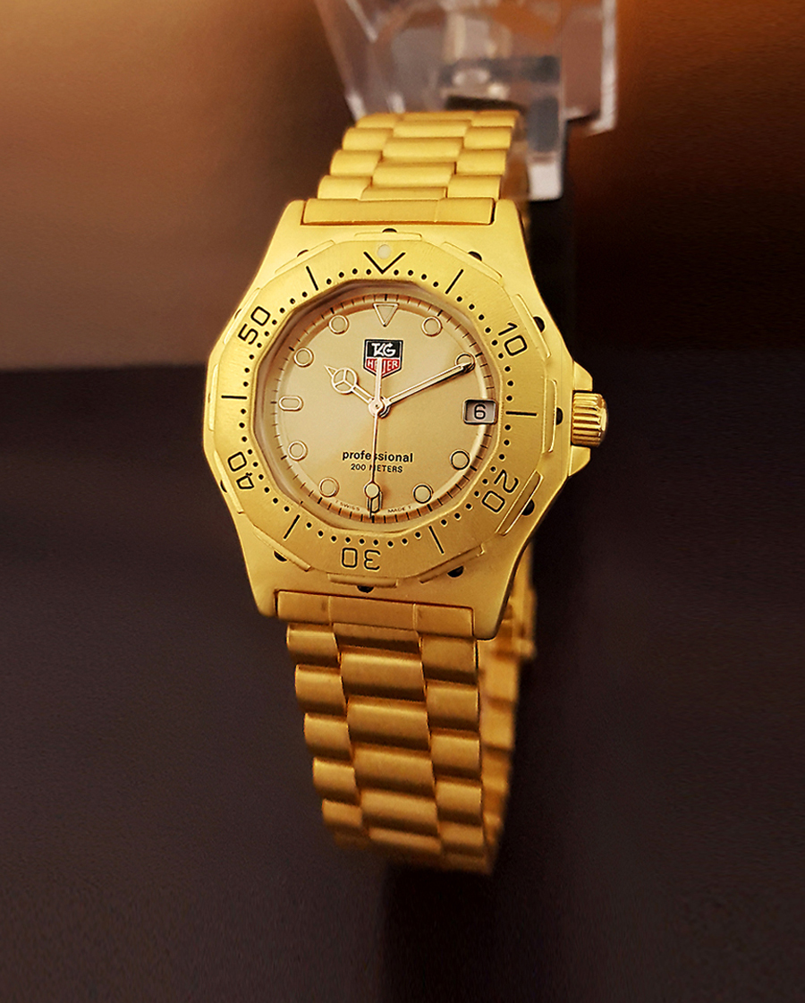 TAGHEUER】タグホイヤー200M☆18K-GP&ゴールド文字盤メンズ腕時計
