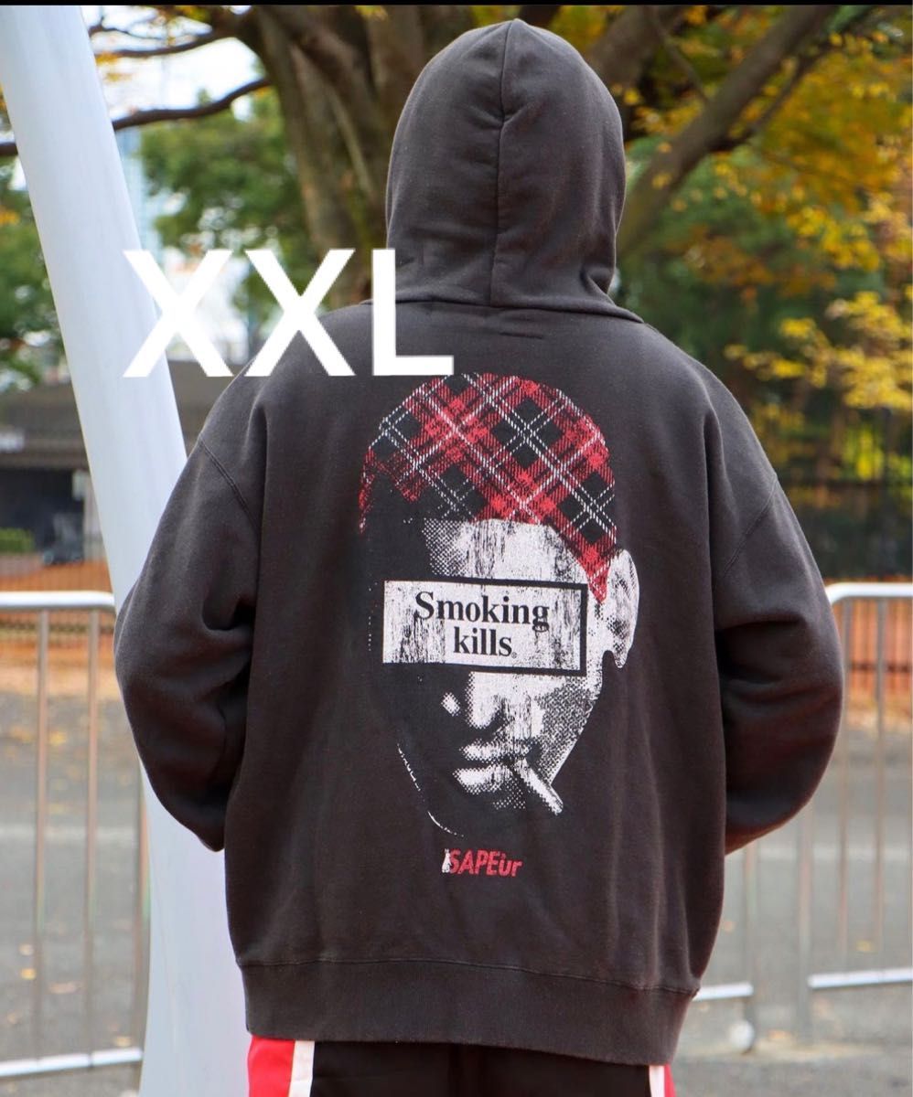 FR2×SAPEur Smoking kills HEAD Hoodie L | myglobaltax.com