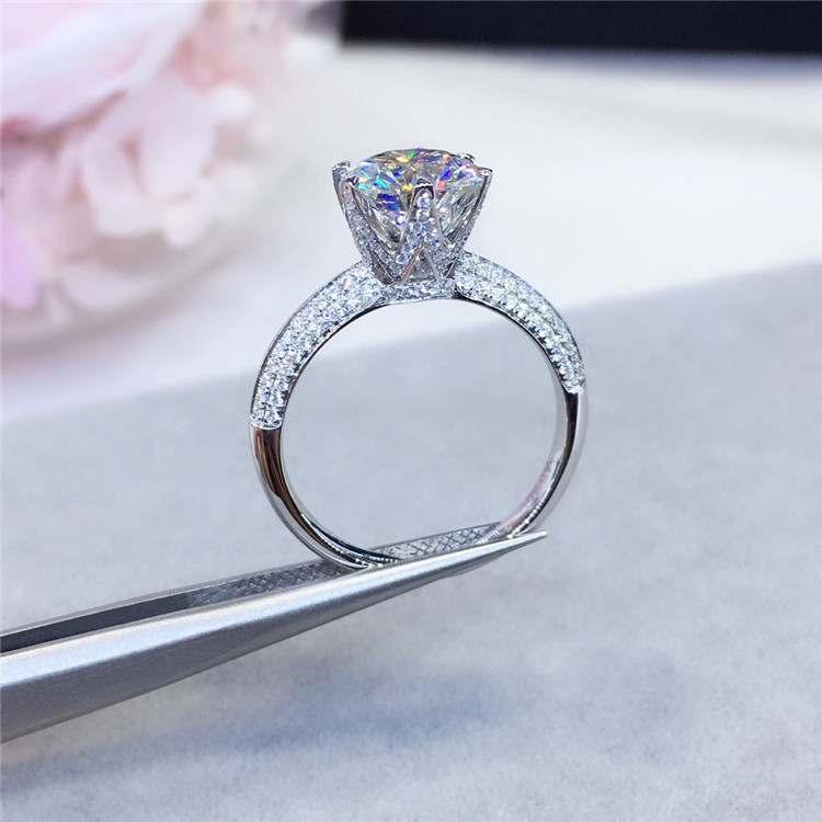 【楽ギフ_のし宛書】 6.5mm 1.0ct モアッサナイト リング 指輪 VVS1 msz22 DIAMOND モアサナイト 人工ダイヤモンド レディー 保証書 鑑定書 シルバー925 ダイヤモンド