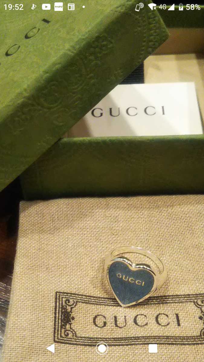 Yahoo!オークション - 新品 GUCCI ハート リング 指輪 グッチ エナメル