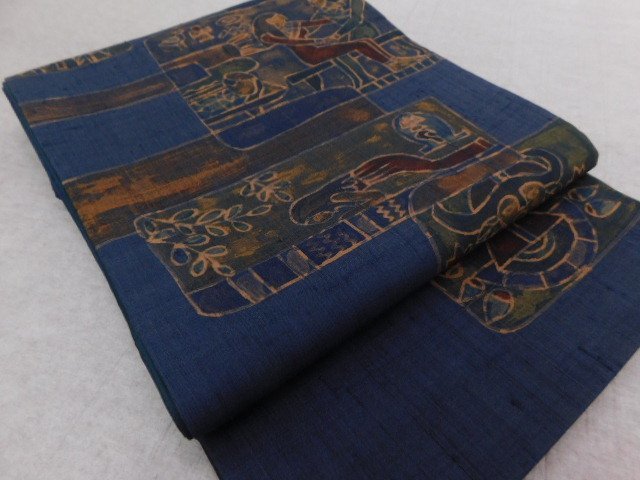 ( comfort cloth special selection )P20856 genuine cotton pongee hand .. low lack dyeing double-woven obi author thing bc