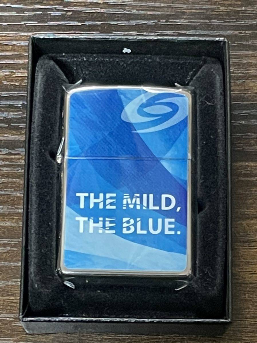 zippo MILD SEVEN THE MILD THE BLUE 限定品 マイルドセブン 両面デザイン2006年製 MEVIUS メビウス デットストック ケース 保証書_画像1