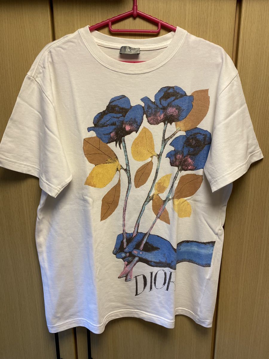  regular 20SS DIOR AND ALEX FOXTON Dior KIM JONES Kim Jones Allex fok stone crew neck T-shirt white M 943J605B0554