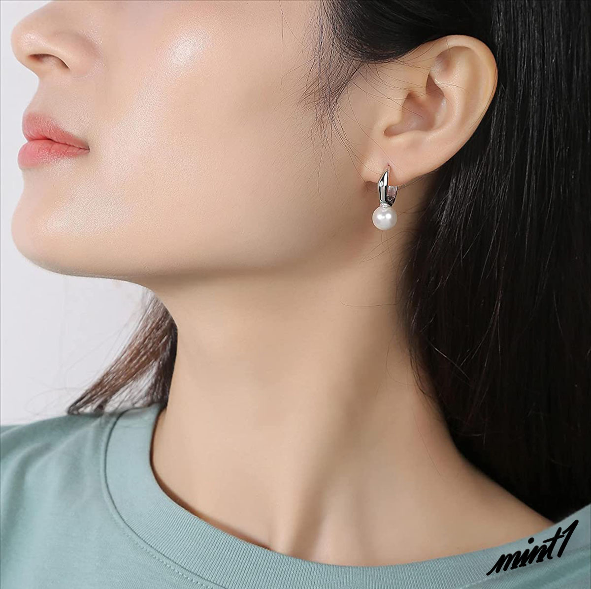 フープ×パール】 フープピアス 小顔効果 知的 モダン ファッション
