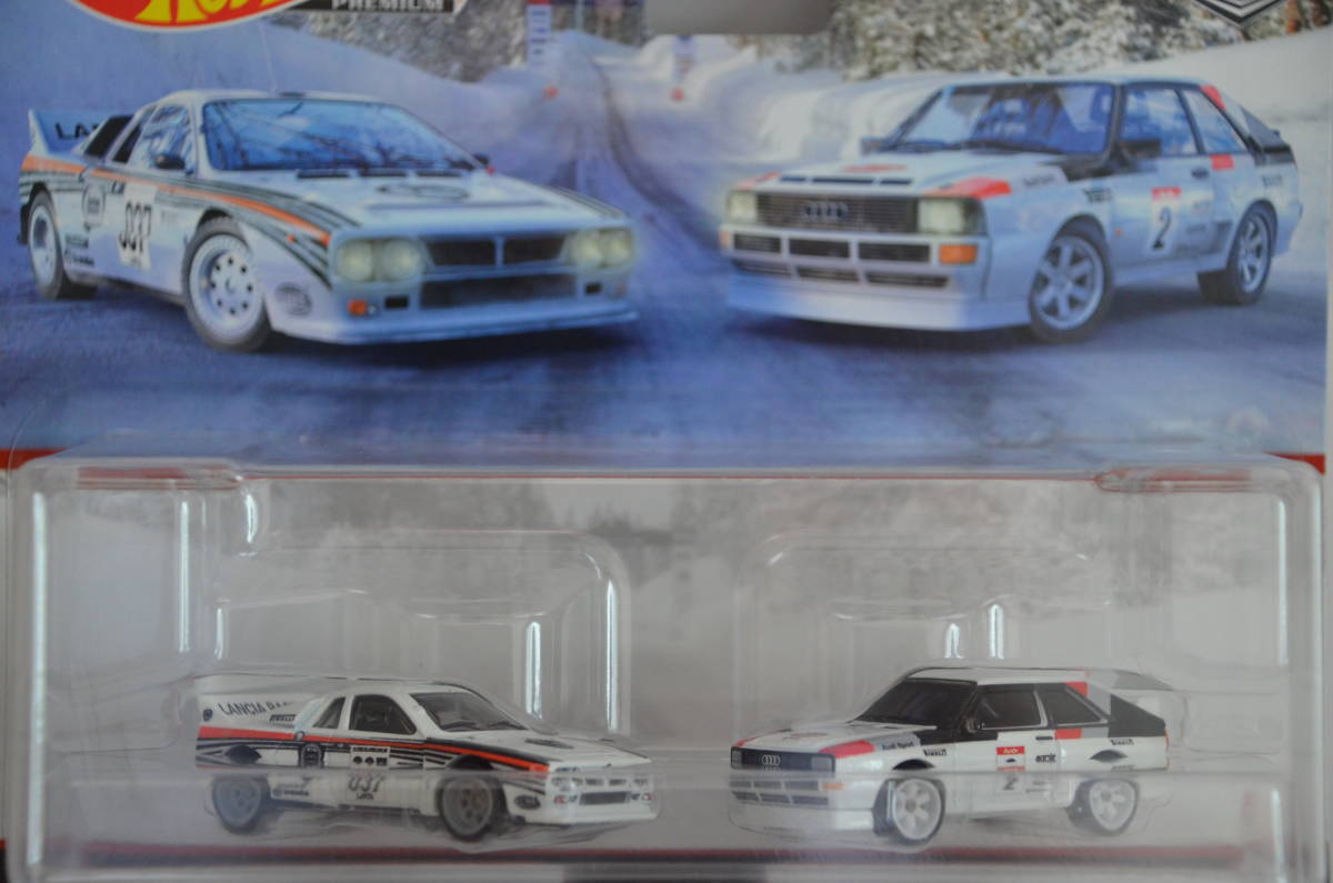 Hot Wheels Premium Lancia Rally 037 & '84 AUDI SPORT quattro 2 car set ★HW ホットウィール ランチャ ラリー アウディ クアロロの画像2