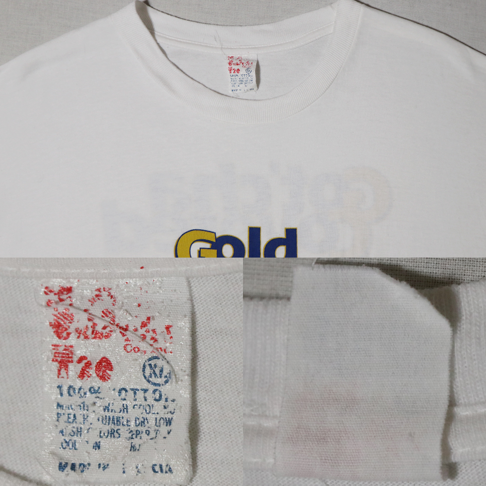 アメリカ購入 USED品 Gold Coast Coating Got’cha Covered 両面プリント 袖シングルステッチ ビックサイズTシャツ 白 XL_画像10