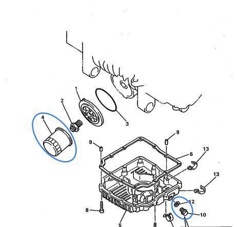 【送料無料】ヤマハ純正 XJR400R XJR400R-2オイルフィルター ドレンボルト パッキンセット(4HM3/4HM5/4HM6/4HM9ガスケット エレメント )2_画像2