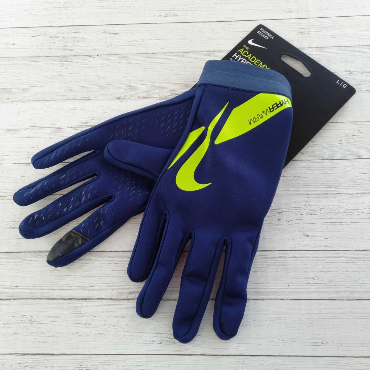 Nike ナイキ ランニング フリース 手袋 ネイビー Lサイズ - 手袋