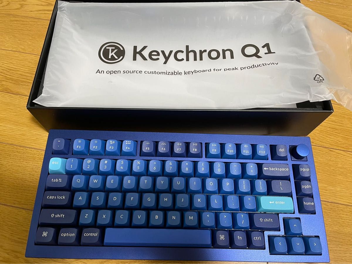 Keychron Q1 V2 Knobバージョン RGB茶軸 パソコン周辺機器 キーボード