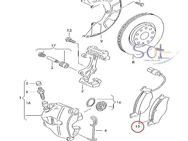 VW ボーラ ジェッタ ニュービートル ポロ フロント ブレーキパッド ブレーキパット 左右セット 1K0698151F 1K0698151A 出荷締切18時_画像2