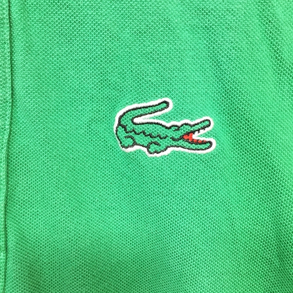 LACOSTE/ラコステ ポロシャツ 半袖シャツ ロゴマーク グリーン 緑 コットン100％ サイズ2 レディース_画像6