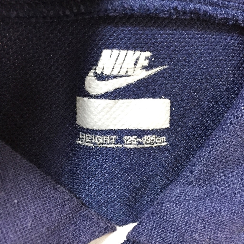 NIKE/ Nike  ... рубашка    короткие рукава  рубашка    значок логотипа    военно-морской флот   синий   Хлопок 100%   размер  130  детский 