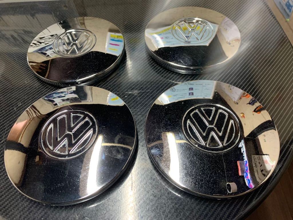 激レア!ゴルフⅡスチールホイール メッキキャップセット VW ゴルフ2 mk2-