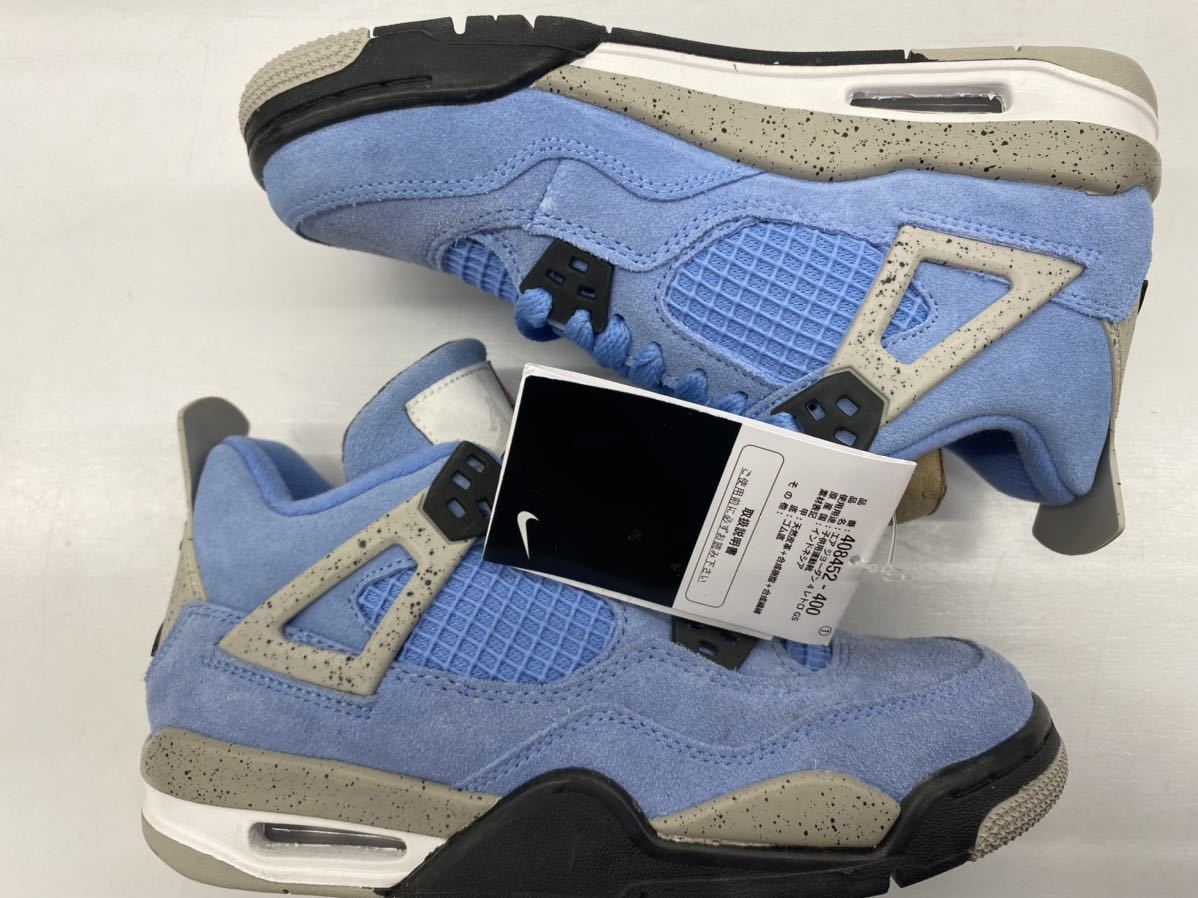 本命ギフト 4 JORDAN AIR NIKE RETRO 408452-400 新品 23.5センチ BLUE