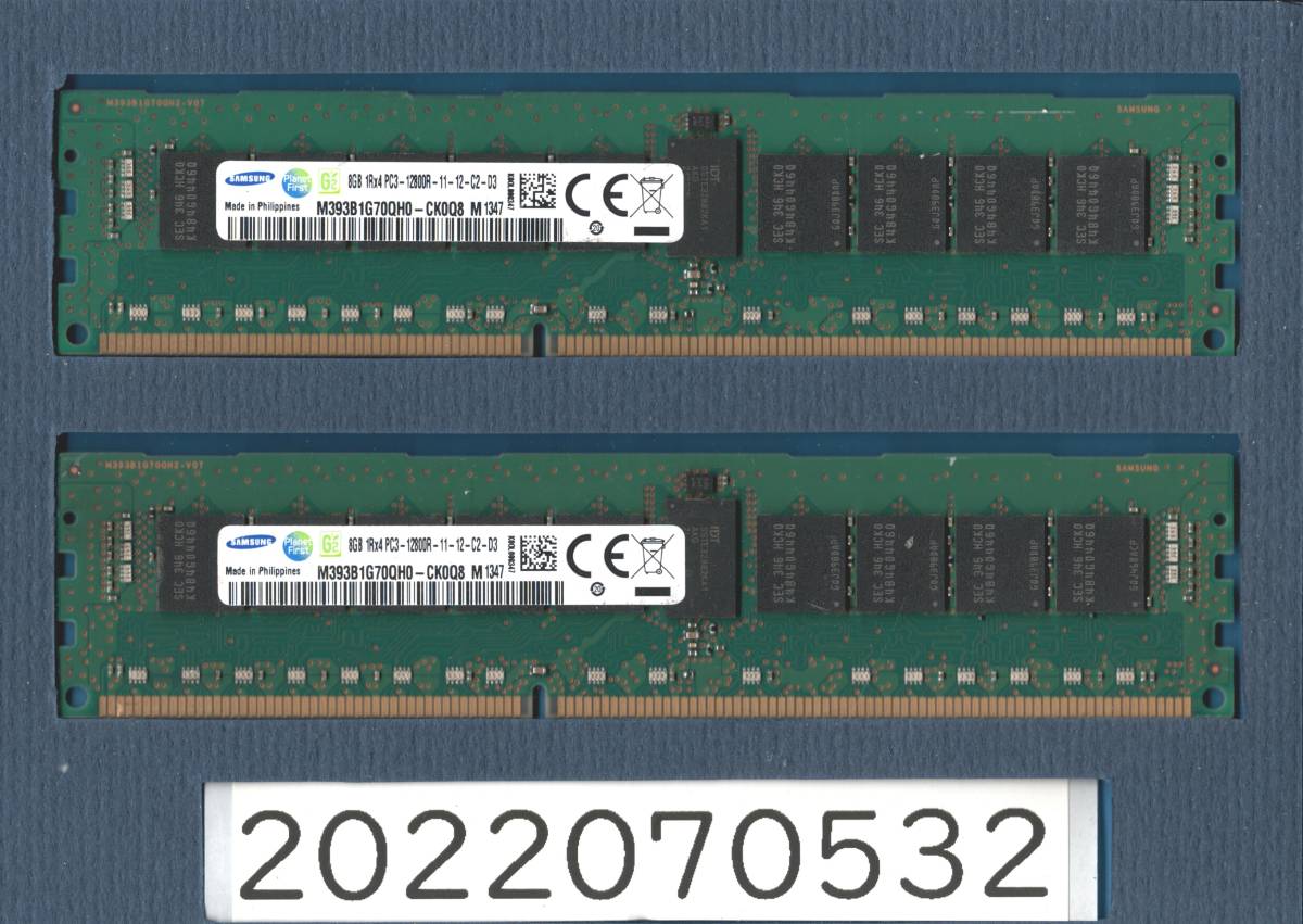 8GB 2枚セット 1Rx4 PC3L-12800R Registered 計16GB メモリ -32の画像1