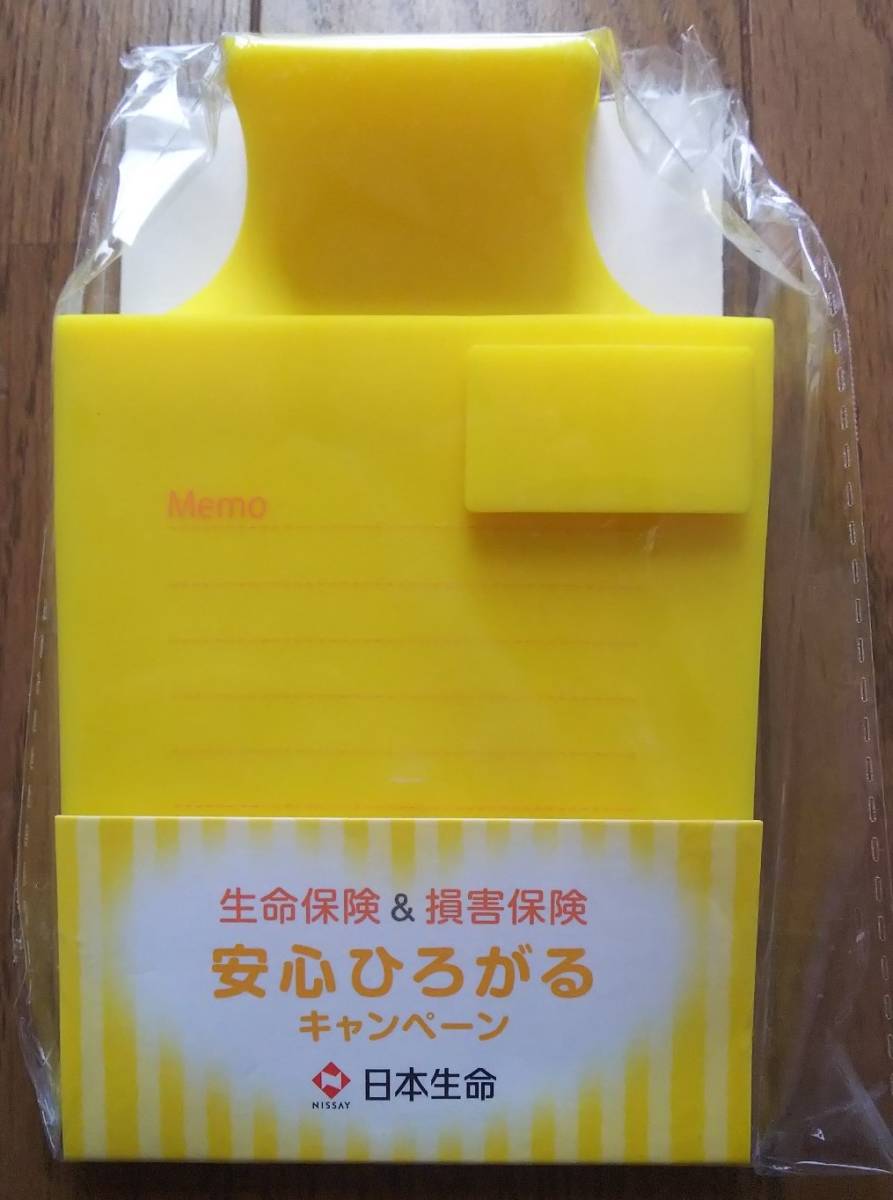 シリコン製メモパッド 日本生命 材質：シリコン樹脂_画像1