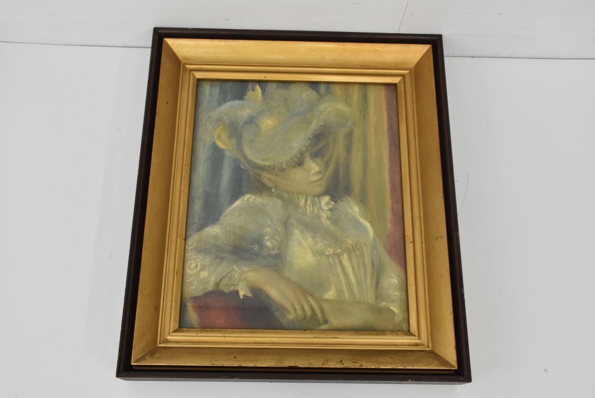 絵画、橋口美代子 麦わら帽子少女画 絵画、橋口美代子 麦わら帽子少女画