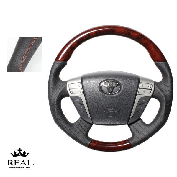 高級品市場 エスクリエイトREAL レアル ステアリング プリウスα ZVW40 ZVW41 カーボン本革レザー ガングリップ プラチナブラックカーボン ecousarecycling.com