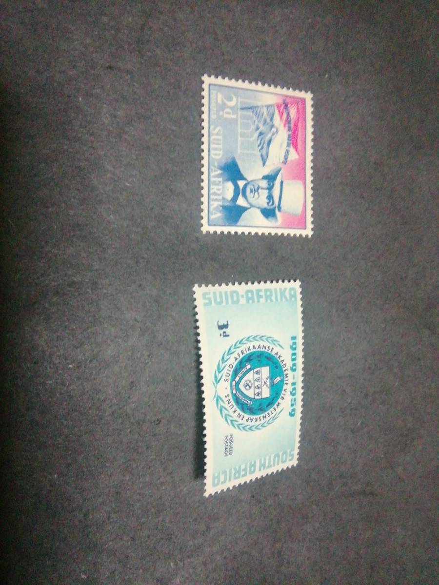 エリザベス統治下で発行された切手：SOUTH AFRICA 1953/55 ＃193/216 ＋ UNION 2種類 ＝未使用ヒンジ跡/あり＋使用済みの画像3